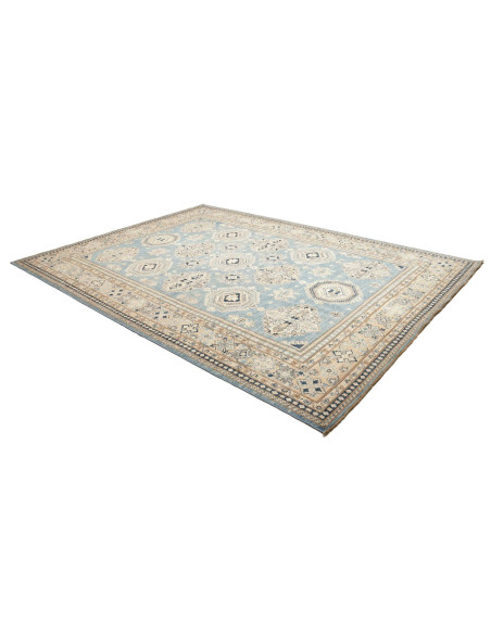 Rug Kazak Fine Pakistan 249x340 Sky Blue Cream