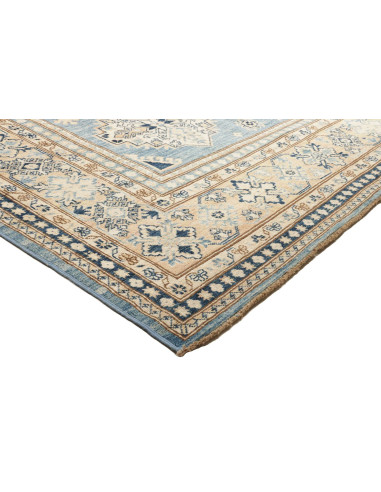Rug Kazak Fine Pakistan 249x340 Sky Blue Cream