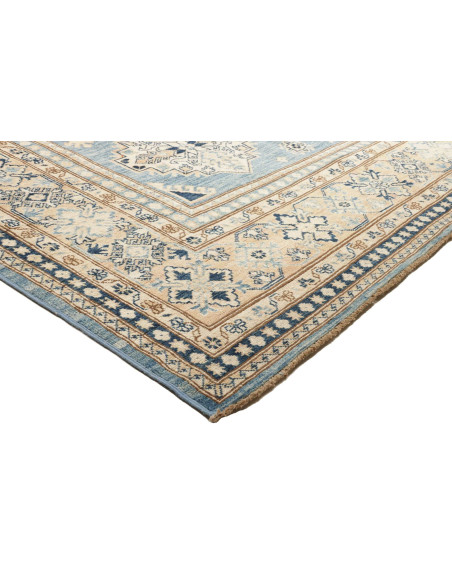 Rug Kazak Fine Pakistan 249x340 Sky Blue Cream