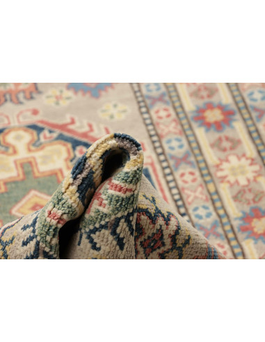 Tappeto Kazak Afghanistan 81x309 Beige Blu Cora
