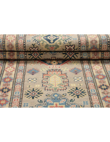 Tappeto Kazak Afghanistan 81x309 Beige Blu Cora