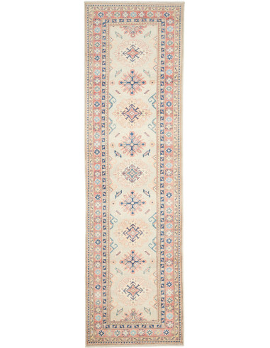 Rug Kazak Afghanistan 85x294 Beige Dark Blue An