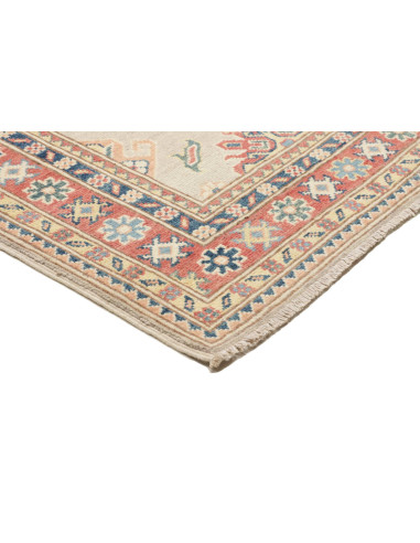 Tappeto Kazak Afghanistan 85x294 Beige Blu Scur
