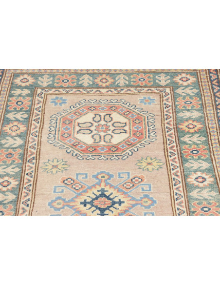 Tappeto Kazak Afghanistan 82x295 Beige Turchese