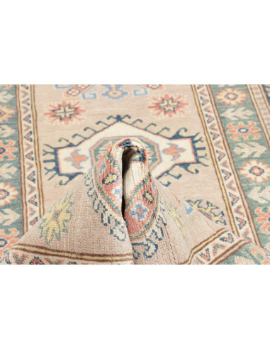 Tappeto Kazak Afghanistan 82x295 Beige Turchese