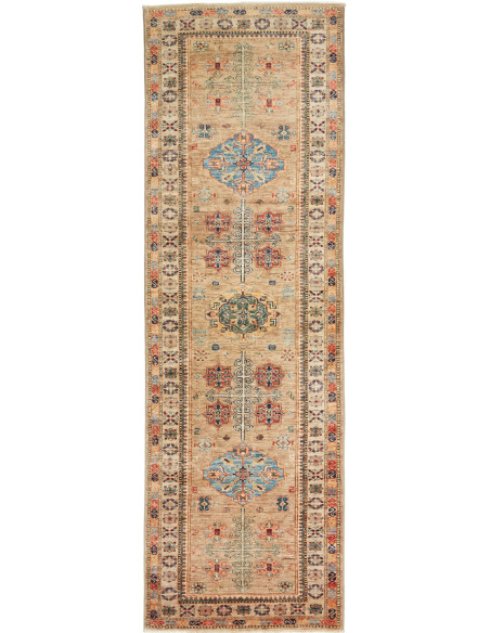 Tappeto Kazak Fine Pakistan 81x256 Sabbia Beige