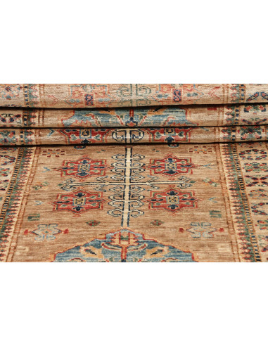 Tappeto Kazak Fine Pakistan 81x256 Sabbia Beige