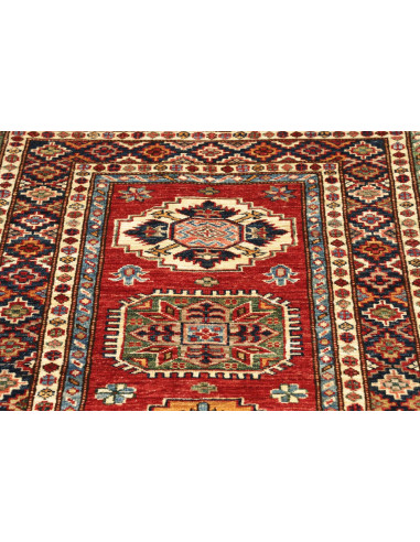Tappeto Kazak Fine Pakistan 82x400 Rosso Beige