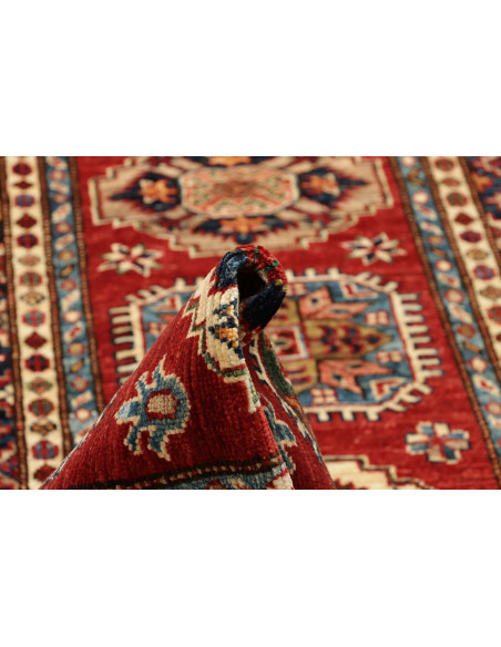 Tappeto Kazak Fine Pakistan 82x400 Rosso Beige
