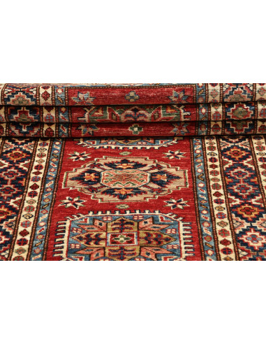 Tappeto Kazak Fine Pakistan 82x400 Rosso Beige