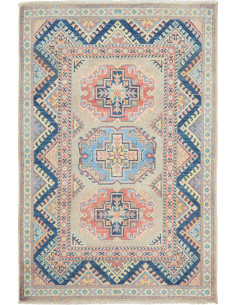 Tappeto Kazak Afghanistan 86x130 Beige Grigio C