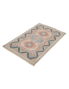 Tappeto Kazak Afghanistan 86x130 Beige Grigio C 2