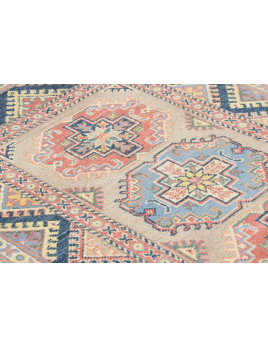 Tappeto Kazak Afghanistan 86x130 Beige Grigio C