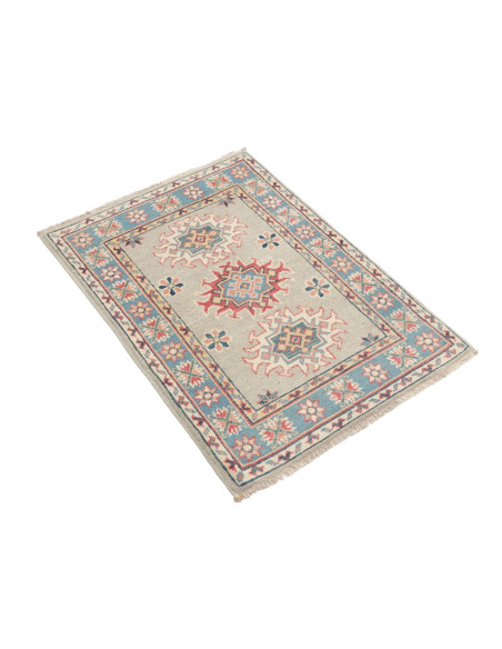 Rug Kazak Afghanistan 64x90 Grey Beige Light Bl