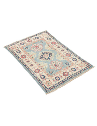 Rug Kazak Afghanistan 61x93 Light Blue Cream Iv