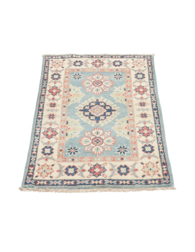 Rug Kazak Afghanistan 61x93 Light Blue Cream Iv