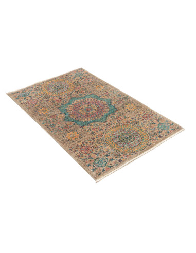 Rug Mamlouk Pakistan 81x125 Beige Brown Teal Bl