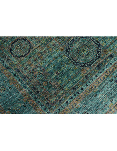 Rug Mamlouk Pakistan 123x179 Teal Gold Deep Blu