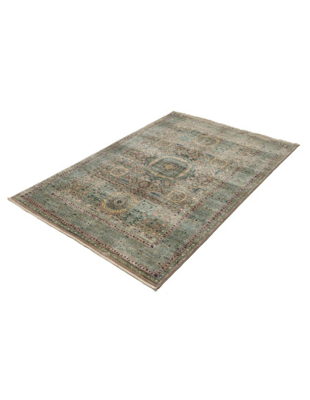 Rug Mamlouk Pakistan 127x183 Teal Beige Rosy Oc