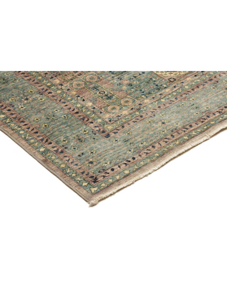 Rug Mamlouk Pakistan 127x183 Teal Beige Rosy Oc