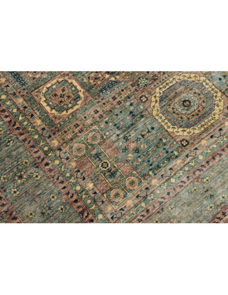 Rug Mamlouk Pakistan 127x183 Teal Beige Rosy Oc