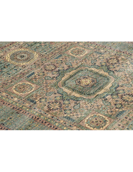 Rug Mamlouk Pakistan 127x183 Teal Beige Rosy Oc