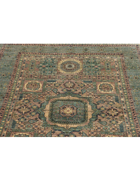 Rug Mamlouk Pakistan 127x183 Teal Beige Rosy Oc