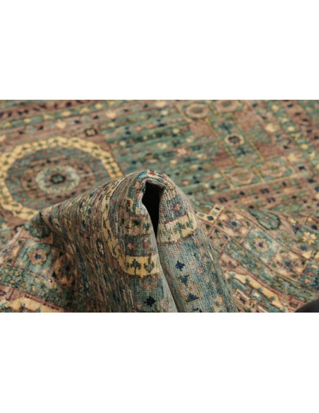 Rug Mamlouk Pakistan 127x183 Teal Beige Rosy Oc