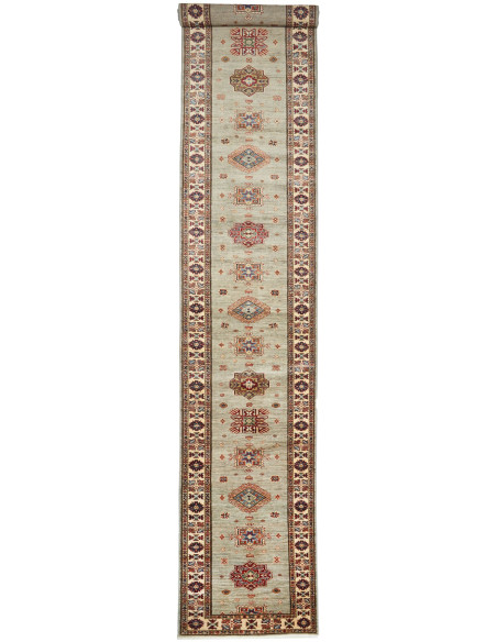 Tappeto Kazak Fine Pakistan 82x576 Verde Salvia