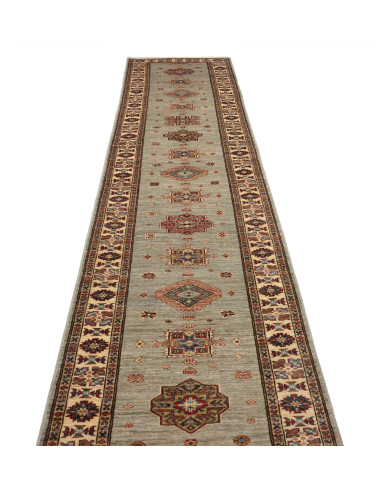 Tappeto Kazak Fine Pakistan 82x576 Verde Salvia