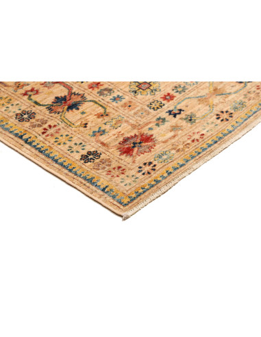Tappeto Kazak Fine Pakistan 150x209 Beige Rosso