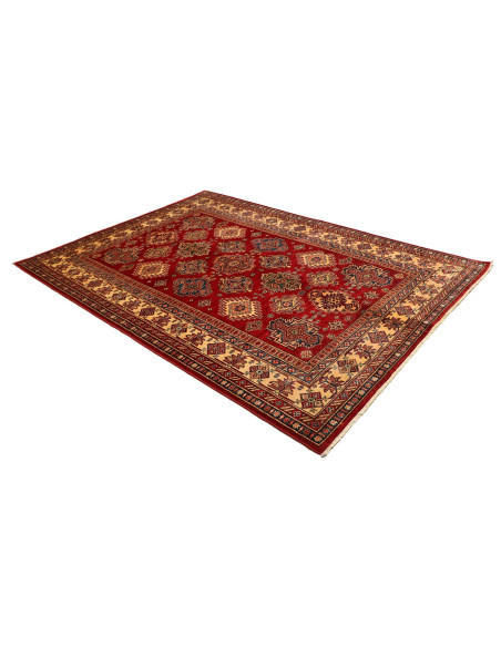 Tappeto Kazak Fine Pakistan 180x250 Rosso Borde