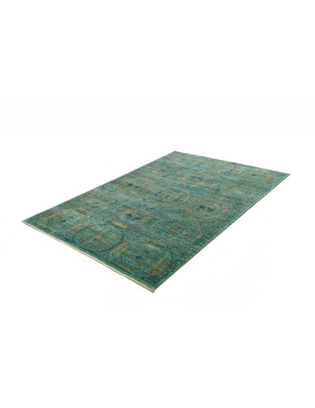Rug Mamlouk Pakistan 124x189 Turquoise Gold Ora