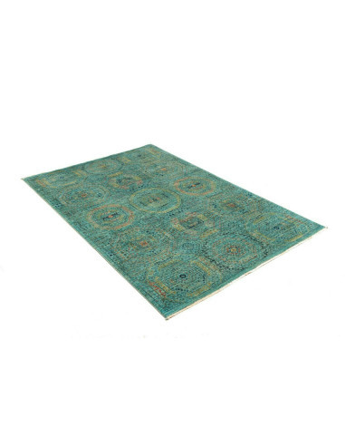 Rug Mamlouk Pakistan 124x189 Turquoise Gold Ora