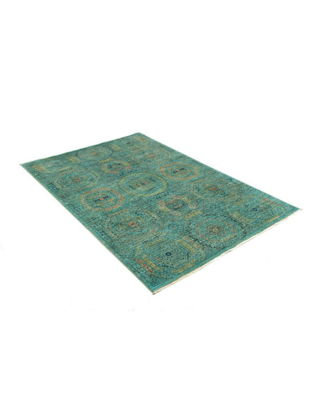 Rug Mamlouk Pakistan 124x189 Turquoise Gold Ora