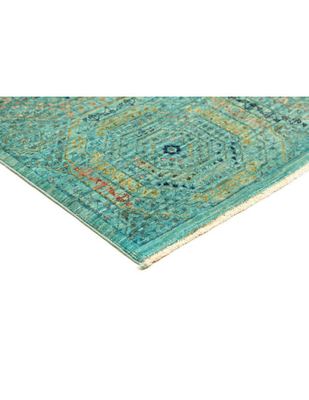 Rug Mamlouk Pakistan 124x189 Turquoise Gold Ora