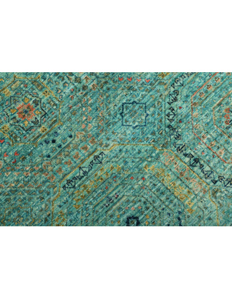 Rug Mamlouk Pakistan 124x189 Turquoise Gold Ora