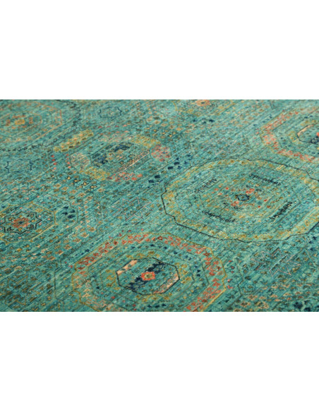 Rug Mamlouk Pakistan 124x189 Turquoise Gold Ora