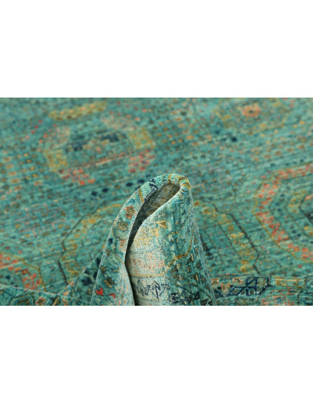 Rug Mamlouk Pakistan 124x189 Turquoise Gold Ora