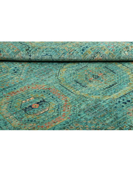 Rug Mamlouk Pakistan 124x189 Turquoise Gold Ora