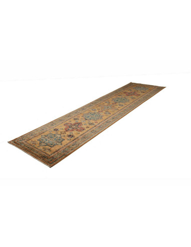 Tappeto Kazak Fine Pakistan 74x303 Ocra Blu Pet