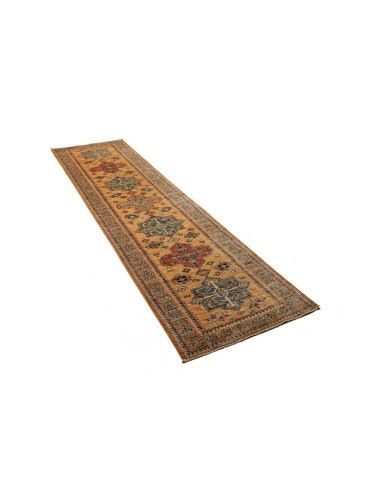 Tappeto Kazak Fine Pakistan 74x303 Ocra Blu Pet