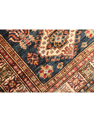 Rug Kazak Fine Pakistan 100x147 Deep Blue Burgu