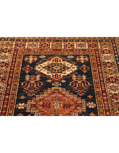Rug Kazak Fine Pakistan 100x147 Deep Blue Burgu