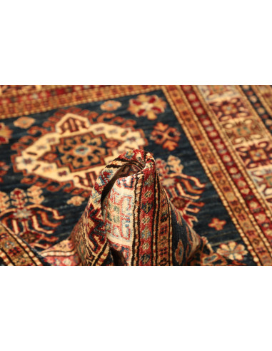 Rug Kazak Fine Pakistan 100x147 Deep Blue Burgu