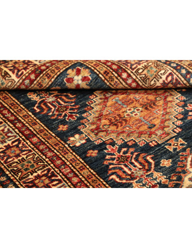 Rug Kazak Fine Pakistan 100x147 Deep Blue Burgu