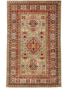 Tappeto Kazak Fine Pakistan 100x155 Verde Salvi
