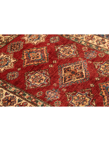 Tappeto Kazak Fine Pakistan 102x142 Rosso Crema