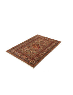 Tappeto Kazak Fine Pakistan 100x147 Marrone Tau 2