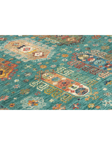 Rug Tribal Pakistan 126x189 Turquoise Red Orang